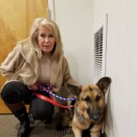 <p>Theresa Devins, formerly of Katonah, with Delilah.</p>