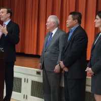 <p>U.S. Sen. Chris Murphy outlines his plan for a Social Security Caregiver Credit Act at the Bigelow Center for Senior Activities in Fairfield.</p>