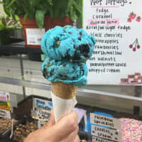 <p>One of the signature flavors at Il Bacio in Danbury is the Cookie Monster — a blue-hued ice cream with chunks of Oreos and chocolate chip cookies.</p>