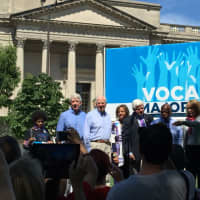 <p>On Tuesday, Democratic National Convention delegates hear from Gabby Giffords at the Vocal Majority rally to end gun violence.</p>