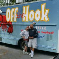 <p>Joe Carson and Kathy Welte of Off the Hook Food Truck.</p>