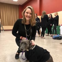 <p>Liz Mitchell, 20, takes her emotional support dog Dani with her everywhere.</p>