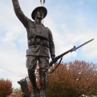 <p>Harrison&#x27;s so-called &quot;Doughboy&quot; soldier statue, as it looked this week after it was replaced.</p>
