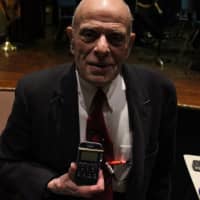 <p>Alan Van Poznak has recorded the concerts at Tenafly Middle School for nearly 28 years. His setup can be elaborate or compact like this recording device he set up to fit in his jacket.</p>
