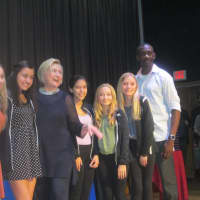 <p>Hillary Clinton meets the dancers from Artistry Dance Project.</p>