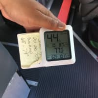 <p>The temperature in Mikey&#x27;s bus on Wednesday, July 19.</p>