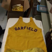 <p>An old Garfield basketball uniform.</p>