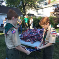 <p>Rutherford Boy Scout Troop 166 participated in the American Legion Post 109 Flag Day retirement ceremony Tuesday evening.</p>