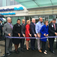 <p>Dignitaries gather to cut the ribbon on Yale New haven Health&#x27;s Park Avenue Medical Center in Trumbull.</p>