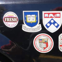 <p>Decals from the rally colleges</p>