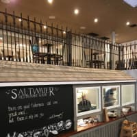 <p>The interior of Saltwater Restaurant in Norwalk.</p>