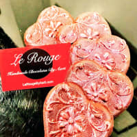 <p>Lots of heart-shaped items to choose from at Le Rouge Chocolates in Westport.</p>