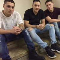 <p>From left: Brandon Murillo, 20, formerly of Englewood; Juan Correa, 25, who was born in Colombia; and Andre Murillo, 23; all currently of Fort Lee.</p>