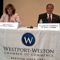 <p>Republican Cathy Walsh and Democrat Jonathan Steinberg meet head-to-head in a debate.</p>