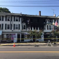 <p>The building in the heart of downtown Bethel is heavily damaged after a fire early Thursday.</p>