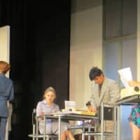 <p>An office scene from &quot;9 to 5!&quot; which is being performed evenings this week by the Port Chester High School Drama Club.</p>