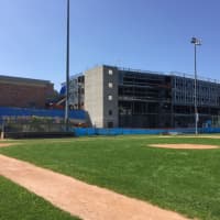 <p>The new Freshman Academy is near the athletic facilities at Danbury High. It will be completed in spring.</p>