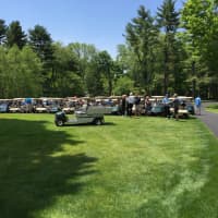 <p>A bevy of golf carts prepare to take golfers to their tees at SilverSource&#x27;s annual golf outing Monday.</p>