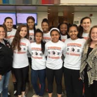 <p>The Stamford High School girls&#x27; basketball team was honored Tuesday by Mayor David Martin for its state title.</p>