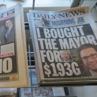 <p>Friday&#x27;s tabloid headlines about a federal corruption probe of New York City Mayor Bill De Blasio. Sen. George Latimer, a Democrat challenging County Executive Rob Astorino, said the Republican is another target of the government bribery probe.</p>