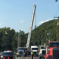 <p>The work is finished on a bridge that carries Route 7 over the Norwalk River in Branchville.</p>