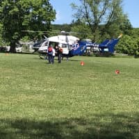 <p>A 12-year-old boy is airlifted to a hospital with a serious head injury after falling off his bike.</p>