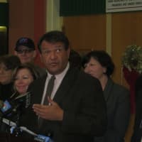 <p>County Executive George Latimer, during a news conference at the Westchester County Center in White Plains.</p>
