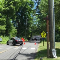 <p>Ridgefield police are on the scene of downed wires Tuesday afternoon on Prospect Ridge Road.</p>