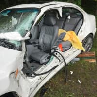 <p>Six people were taken to the hospital after the three-car crash on the Sherwood Island Connector.</p>