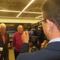<p>Bill Clinton and James Patterson spoke to reporters before signing hundreds of &quot;The President Is Missing&quot; at Barnes &amp; Noble for hours on Tuesday night.</p>