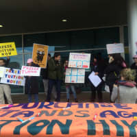 <p>More than 70 SUNY Purchase College students walked out of class Friday to protest planned state tuition hikes.</p>
