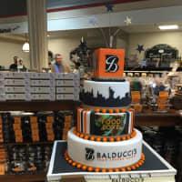 <p>The cake announcing Balducci&#x27;s grand opening in Rye Brook.</p>