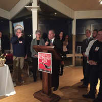 <p>Rockland County Executive Ed Day at Half Moon in Dobbs Ferry for the kick-off of Hudson Valley Restaurant Week.</p>