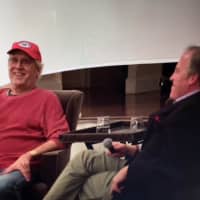 <p>Chase reminisces during a question and answer session after screening his iconic &quot;Christmas Vacation.&quot;</p>