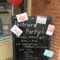 <p>Postcard party at The Voracious Reader in Larchmont.</p>