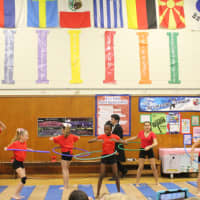 <p>Warren Point Elementary School students performed in their own circus after a week of training.</p>