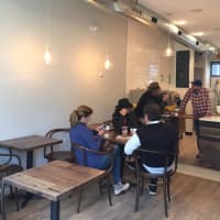 <p>The new interior of Sunshine Coffee Roasters in Larchmont.</p>