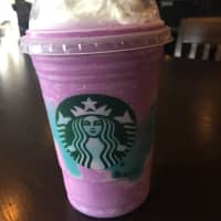 <p>The limited edition unicorn frappuccino at Starbucks.</p>