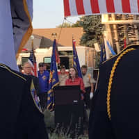 <p>Amanda Higley sings &quot;God Bless America&quot; at Danbury&#x27;s 9/11 Remembrance Ceremony on Monday evening.</p>