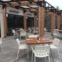 <p>The outdoor dining area of the new Barnes &amp; Noble Kitchen in Scarsdale.</p>