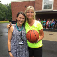 <p>Teachers Jill Cardamone and Jennifer Sutherland are ready for the new school year.</p>