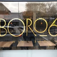 <p>The new painted windows at Boro6 wine bar in Hastings.</p>