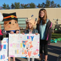 <p>The annual Kids Care Club Turkey Drive at Tokeneke Elementary School recently collected 140 frozen turkeys, hams and chickens for the Food Bank of Lower Fairfield County.</p>