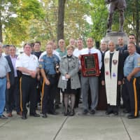 <p>Students, police officers, firefighters, EMTs and citizens gathered for the event. </p>