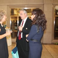 <p>BVMI Executive Director Amanda Missey with Scott David Lippe, M.D., and his wife, Mindy.</p>