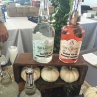 <p>The gins from Gin Lane 1751 on display at The Greenwich Wine + Food Festival.</p>