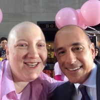 <p>Weiss and Matt Lauer when she appeared on the &quot;Today Show&quot; for the first time in October 2014.</p>