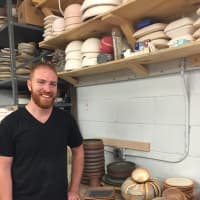 <p>Carmel native Connor McGinn works out of the Clay Art Center in Port Chester.</p>