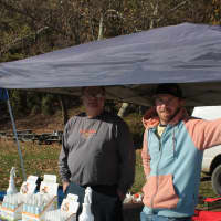 <p>Earl Stout Sr. and his son Earl Jr. operate Hogwash, an organic cleaning retail sales business. They shared a vendor table at the Fort Lee event. </p>