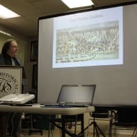 <p>Todd W. Braisted spoke about the Revolutionary War in a presentation at Park Ridge&#x27;s Pascack Historial Society/ </p>